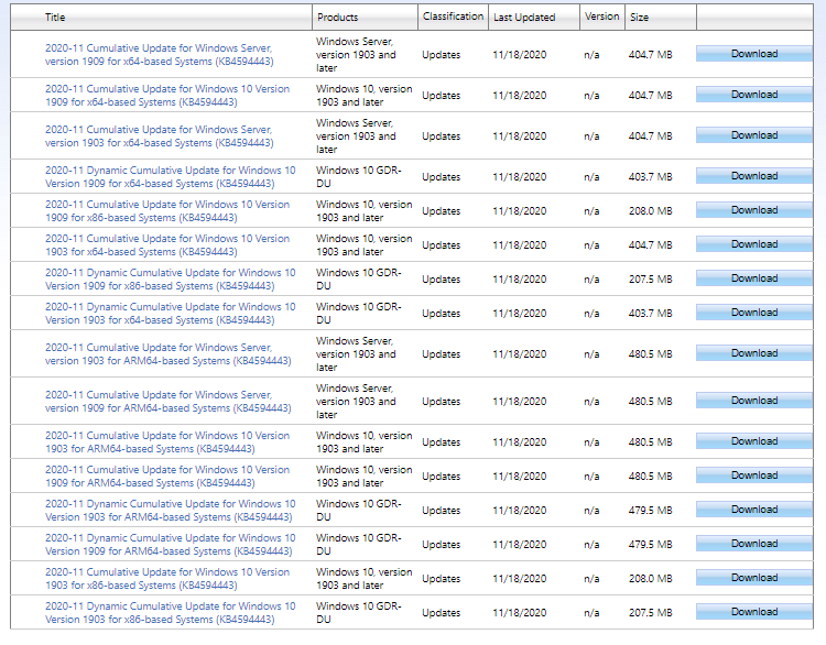 KB4594443 for Windows 10 1909