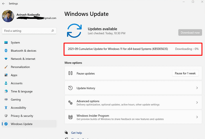 KB5005635 Windows 11 Build 22000.194
