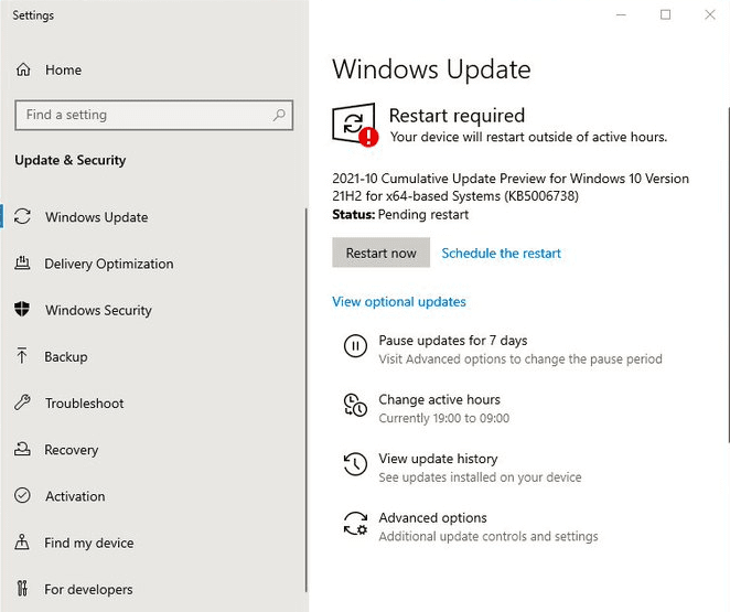 KB5006738 Windows 10 19044.1319