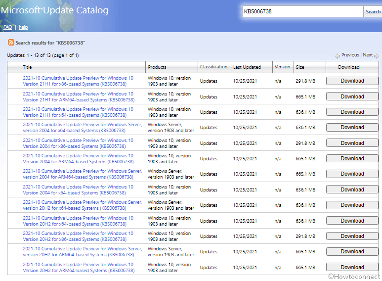 KB5006738 Windows 10 21H1, 20H2, 2004 CU Preview Rolled out