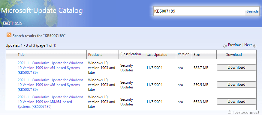 KB5007189, KB5007206