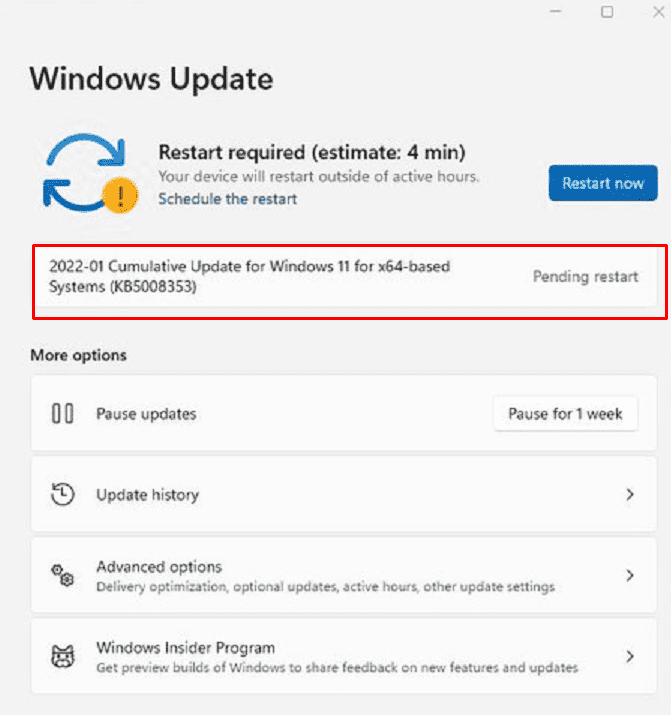 KB5008353 Windows 11 22000.466