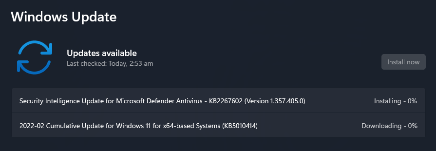 KB5010414 Windows 11 Build 22000.526