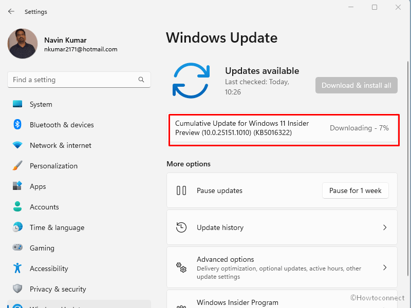 KB5016322 Windows 11 build 25151.1010