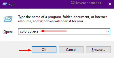 Launch Color Management through Run