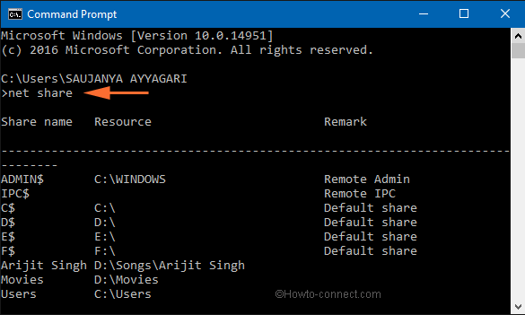 View All Shared Folders in Network Windows 10