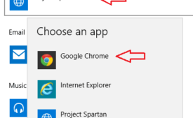 Make Google Chrome as default web browser