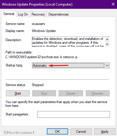 Make Windows update starts automatically