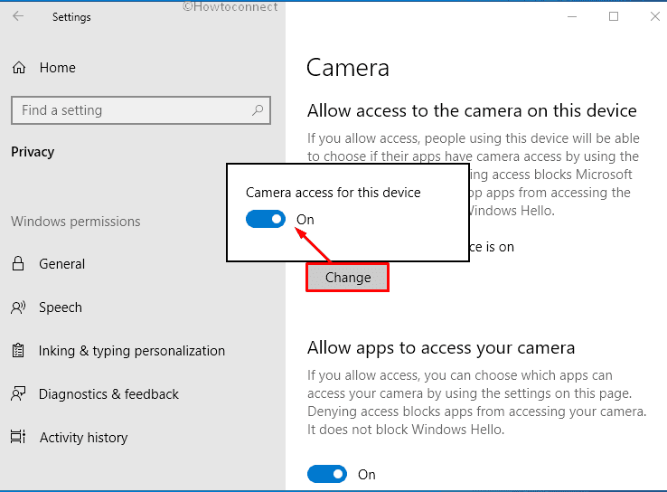 Make sure your your device can access camera