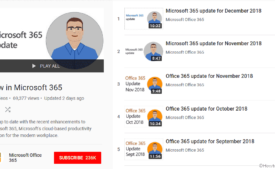 Microsoft 365 Update All Videos, 2018 Transcript and Resources