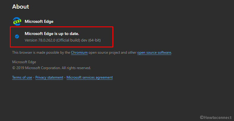 Microsoft Edge Dev Build 78.0.267.0
