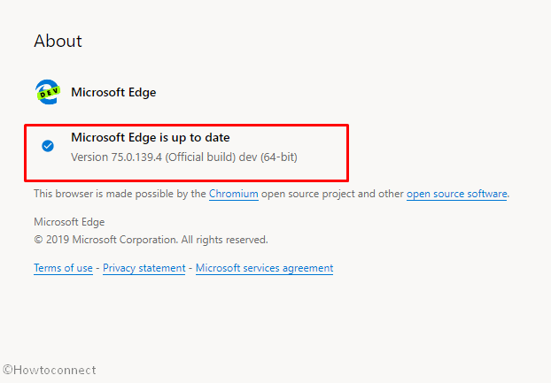 Microsoft Edge Insider Dev Version 75.0.139.4