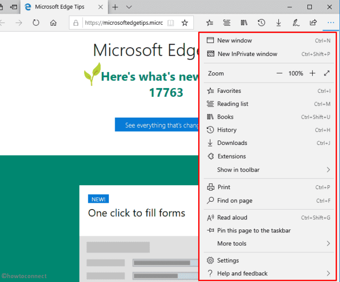 Microsoft Edge New Features in 1809 Windows 10 October 2018 update