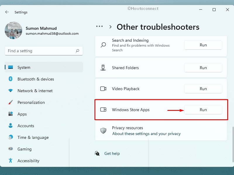 Microsoft Store Error 0x800B010FI in Windows 10 or 11 - Run Windows store troubleshooter