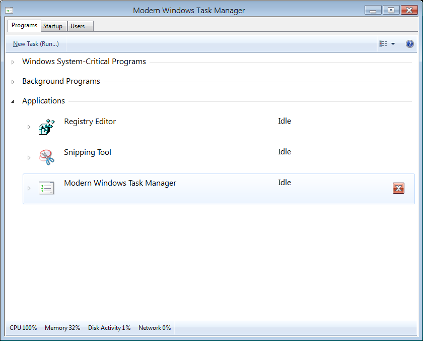 modern task manager in windows 8