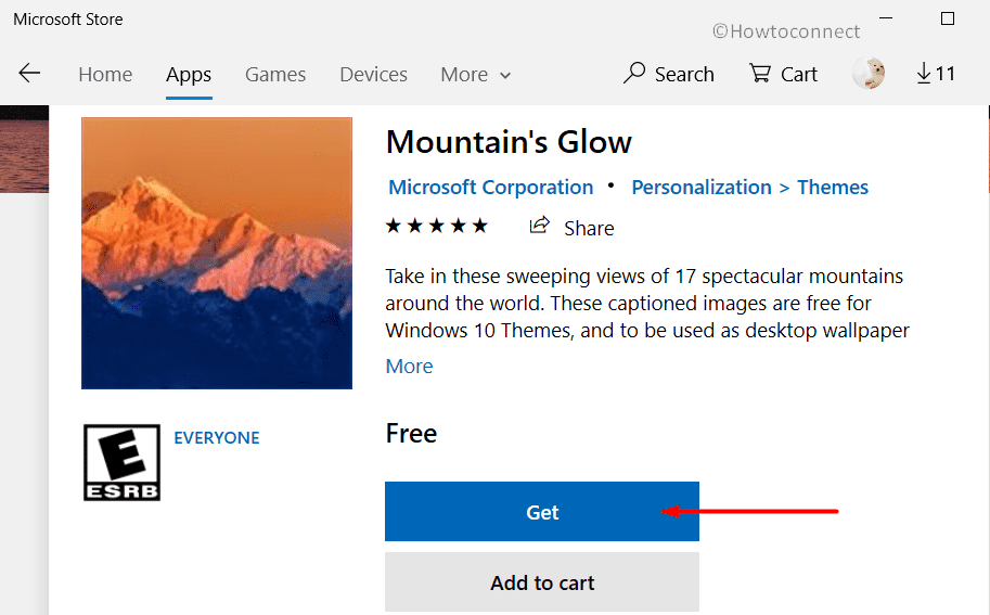 Mountain's Glow Windows 10 Theme Image 1