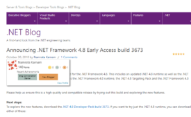 .NET Framework 4.8 Preview build 3673