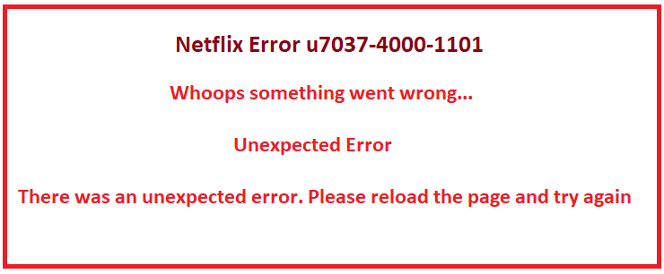Netflix Error u7037-4000-1101 image