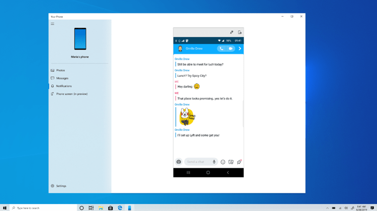 Notifications integration with Phone screen