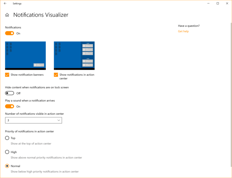 Notifications visualizer