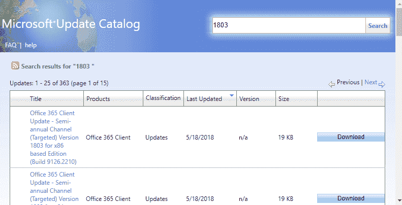 Office 365 Update for Semi-Annual Channel 18 May 2018