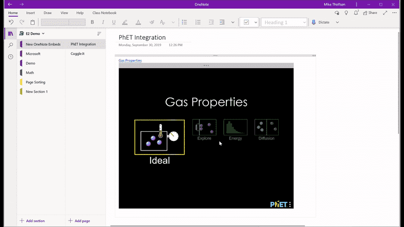 OneNote has Started Supporting Coggle and PhET [Windows 10]