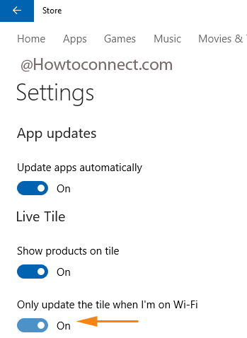 Update Apps Only through WiFi in Windows 10