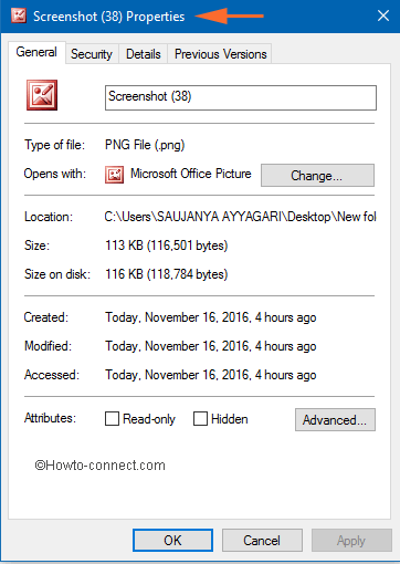 Open File Properties in Windows 10 photo 1
