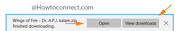 Open Download Location from Edge in Windows 10