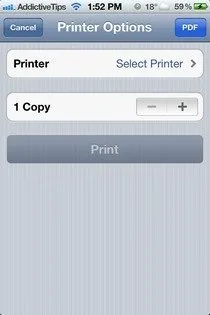 pdf printer for safari tool on iphone