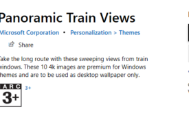 Panoramic Train Views Windows 10 Themes
