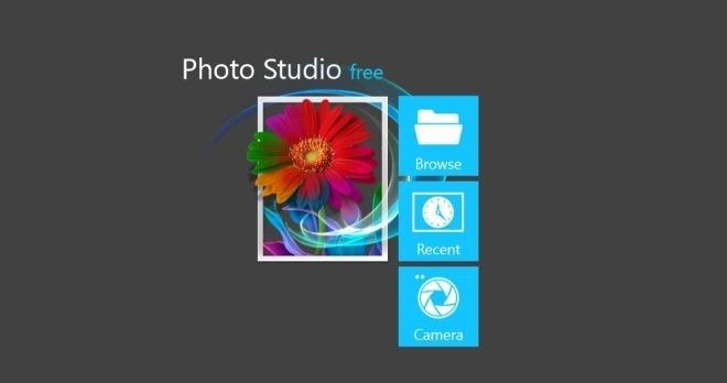 Photo Studio app main screen
