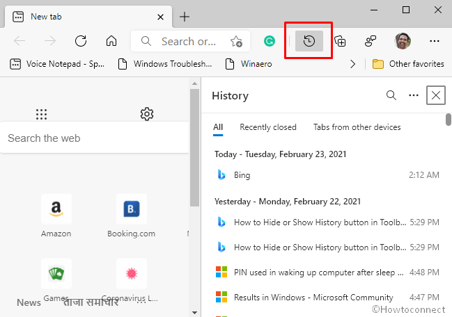 How to Pin Browsing History in Microsoft Edge