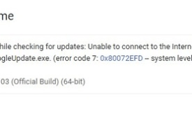 Please Whitelist GoogleUpdate.exe error code 7 0x80072EE7 in Chrome