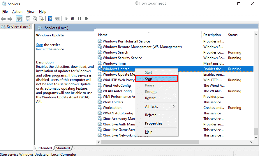 Potential Windows Update Database Error detected-reset Windows update service