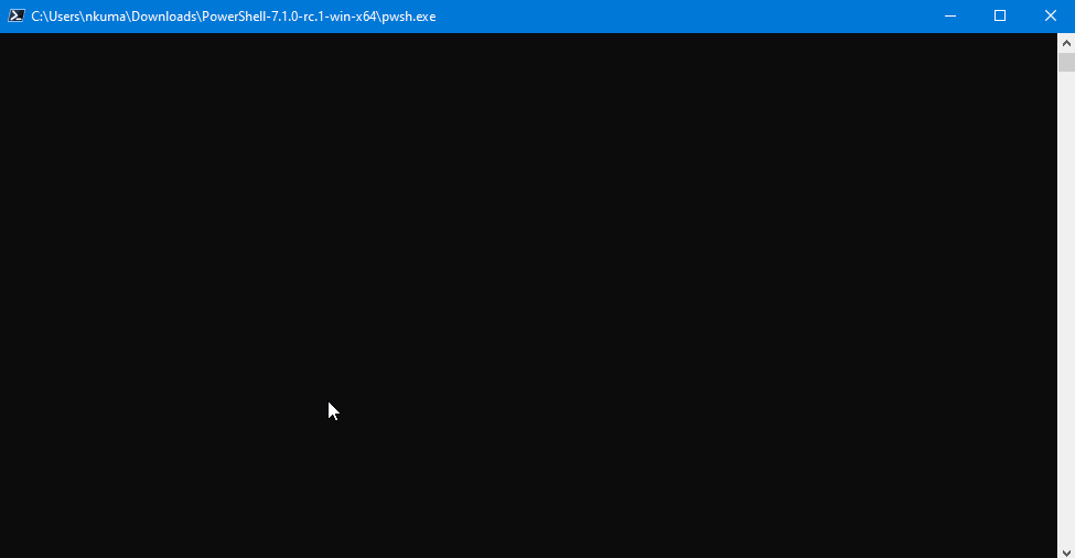 PowerShell v7.1.0-rc.1