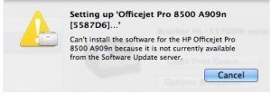 Printer Software Installation on Mac OS X