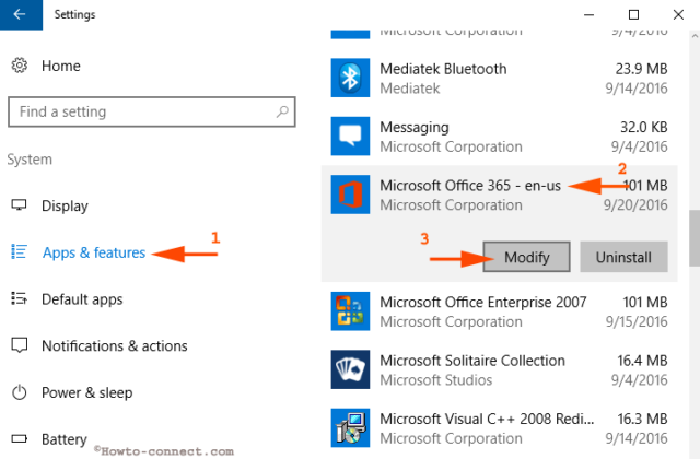 uninstall microsoft office 365 windows 10