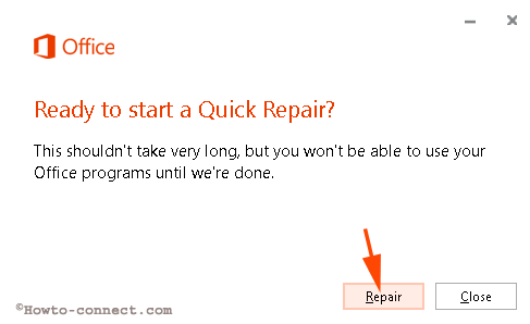 Quick and Online Repair Microsoft Office 365 in Windows 10 image 4