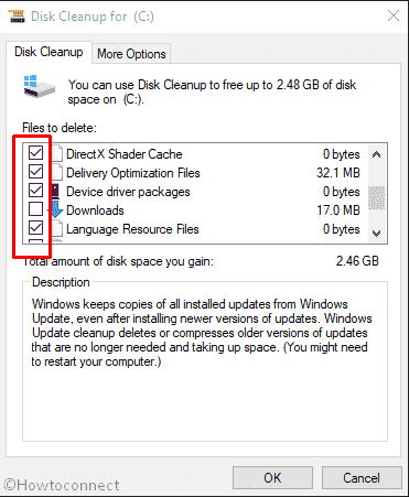 RESOURCE_OWNER_POINTER_INVALID - Run Disk cleanup to free up space