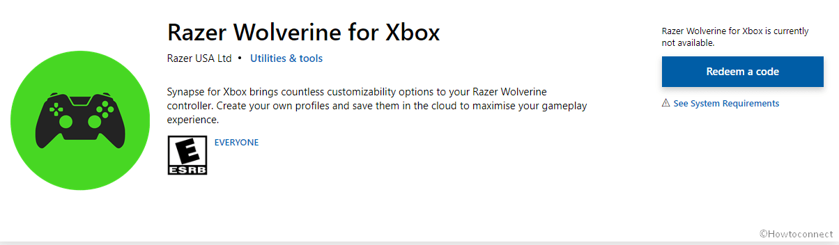Razer Wolverine for Xbox Windows 10