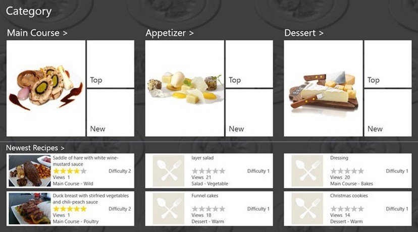 Recipe4Share, Windows 8
