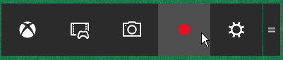 Red round button to Record Running Games in Windows 10 Using DVR
