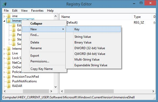 Registry Editor Remove Power Button from Start Screen in Windows 8.1 Update 1