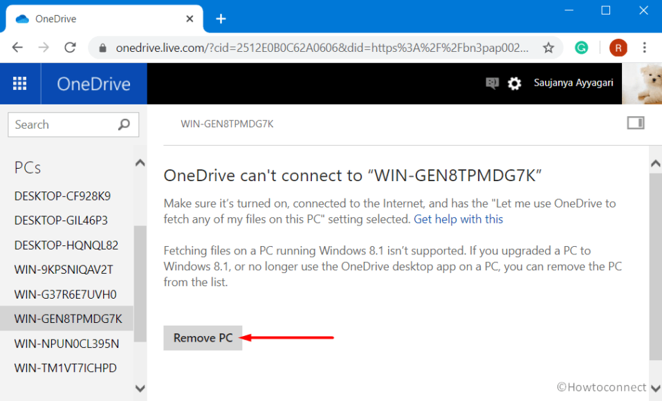 how to remove a microsoft onedrive account
