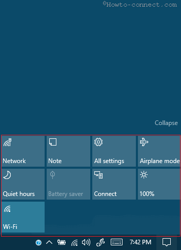 Remove or add Quick Actions Tiles in Windows 10 image 5