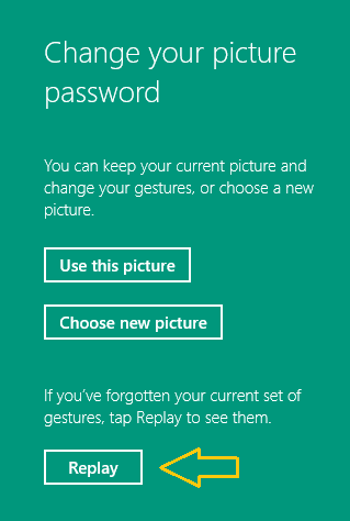 Reset Picture Password in Windows 10