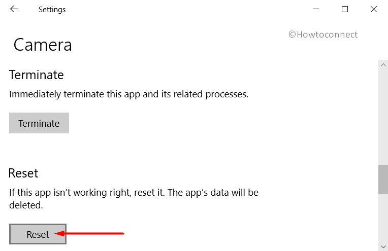 Reset Camera App in Windows 10 Image 3