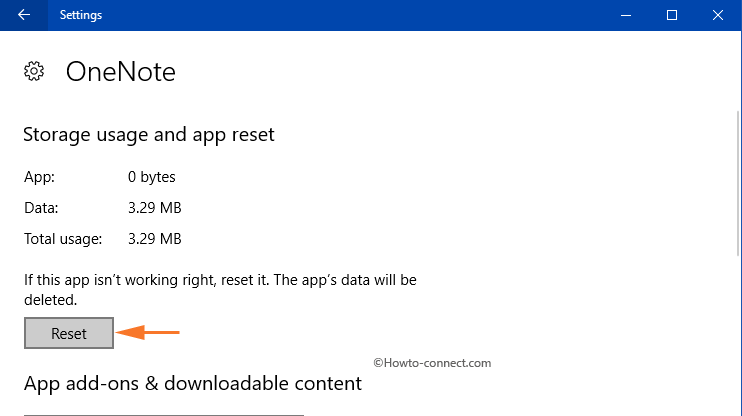 Reset OneNote in Windows 10 Picture 5