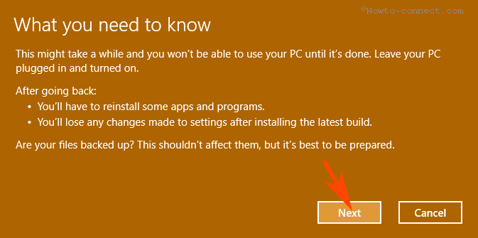 Restore Earlier Build in Windows 10 image 5